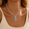 9.2ct Pear Cut Paraíba Tourmaline Necklace