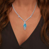 9.2ct Pear Cut Paraíba Tourmaline Necklace