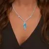 9.2ct Pear Cut Paraíba Tourmaline Necklace