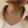 45ctw Multi-color Sapphire Heart Necklace