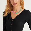 45ctw Multi-color Sapphire Heart Necklace