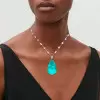 Multi-cut Chain 14ct Pear Cut Paraíba Tourmaline Necklace