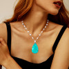 Multi-cut Chain 14ct Pear Cut Paraíba Tourmaline Necklace