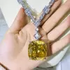 120ctw Cushion Cut Yellow Sapphire Statement Necklace
