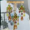 23ctw Multicolor Sapphire Statement Chandelier Earrings