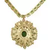 44ctw Oval and Pear Cut Emerald Necklace