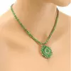 44ctw Oval and Pear Cut Emerald Necklace