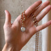 Antique 5ct Round Cut White Sapphire Necklace