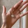 Antique 5ct Round Cut White Sapphire Necklace
