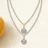 Antique 5ct Round Cut White Sapphire Necklace