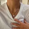 Antique 5ct Round Cut White Sapphire Necklace