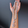66ctw Halo Rose Cut Flower Necklace