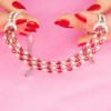 30ctw Pear Cut Three Row Ruby Necklace