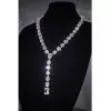 120ctw Multi-cut White Sapphire Statement Necklace