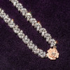 Marquise Cut White Sapphire Rose Necklace