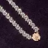 Marquise Cut White Sapphire Rose Necklace