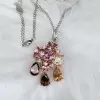 18ctw Multicolor Sapphire Statement Pendant Necklace