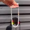 40ctw Round Cut Graduated White Sapphire Riviera Necklace