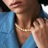15ctw Bezel Set White Sapphire Modern Statement Necklace