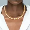 15ctw Bezel Set White Sapphire Modern Statement Necklace