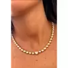 15ctw Bezel Set White Sapphire Modern Statement Necklace