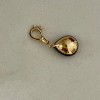 3.5ct Pear Cut Emerald Pendant Two Tone Necklace