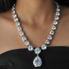10ct Pear Cut Victorian Style Statement Necklace