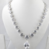 10ct Pear Cut Victorian Style Statement Necklace