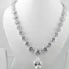 10ct Pear Cut Victorian Style Statement Necklace