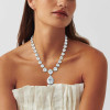 10ct Pear Cut Victorian Style Statement Necklace