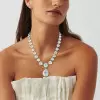 10ct Pear Cut Victorian Style Statement Necklace