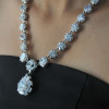 10ct Pear Cut Victorian Style Statement Necklace
