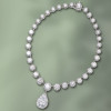 10ct Pear Cut Victorian Style Statement Necklace
