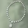 10ct Pear Cut Victorian Style Statement Necklace
