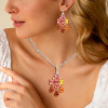 18ctw Multicolor Sapphire Statement Chandelier Earrings