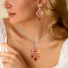 18ctw Multicolor Sapphire Statement Chandelier Earrings