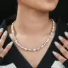 49ctw Round and Emerald Cut Tennis Necklace