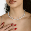 49ctw Round and Emerald Cut Tennis Necklace