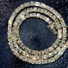 49ctw Round and Emerald Cut Tennis Necklace