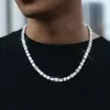 49ctw Round and Emerald Cut Tennis Necklace
