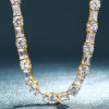 49ctw Round and Emerald Cut Tennis Necklace