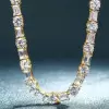 49ctw Round and Emerald Cut Tennis Necklace