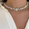 38ctw Marquise and Oval Cut Statement Necklace