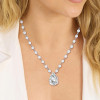 10.2ct Pear Cut White Sapphire Necklace
