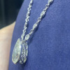 10.2ct Pear Cut White Sapphire Necklace
