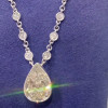 10.2ct Pear Cut White Sapphire Necklace