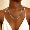 60ctw Pear and Cushion Cut Rainbow Sapphire Necklace