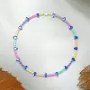 60ctw Pear and Cushion Cut Rainbow Sapphire Necklace