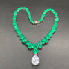 120ctw Multi-Cut Emerald and White Sapphire Statement Necklace