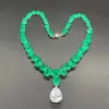 120ctw Multi-Cut Emerald and White Sapphire Statement Necklace